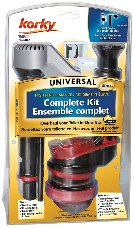 Korky 4010MH Platinum Toilet Repair Kit, Rubber