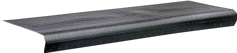 M-D 75556 Stair Tread, 24 in L, 9-1/8 in W, 0.08 in Thick, Vinyl, Black