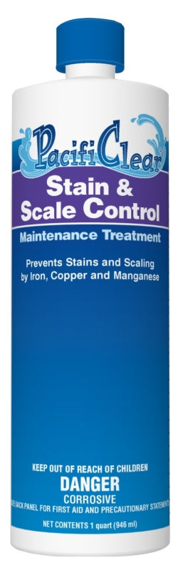 PacifiClear F065001012PC Stain and Scale Control Chemical, 1 qt