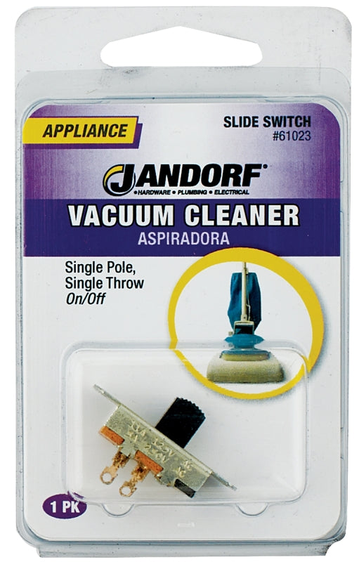 Jandorf 61023 Slide Switch, SPST, Tab Terminal, 3 A, 125 V