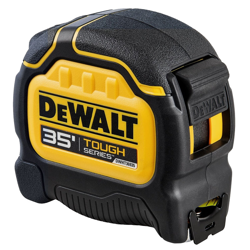 DeWALT Tough Series DWHT36935S Tape Measure, 35 ft L Blade, 1-1/4 in W Blade, Steel Blade, Plastic Case