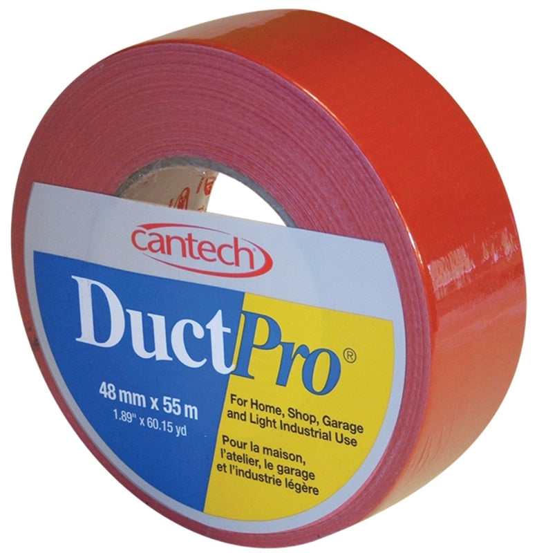 Cantech DUCTPRO 39702 Duct Tape, 55 m L, 48 mm W, Polyethylene Backing, Red