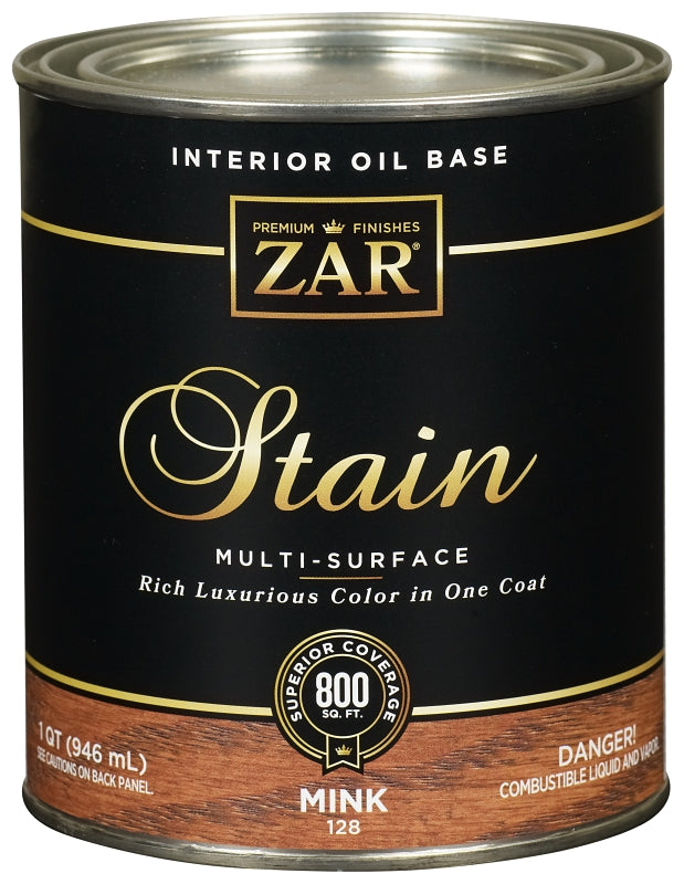 ZAR 12812 Stain, Mink, Liquid, 1 qt, Can