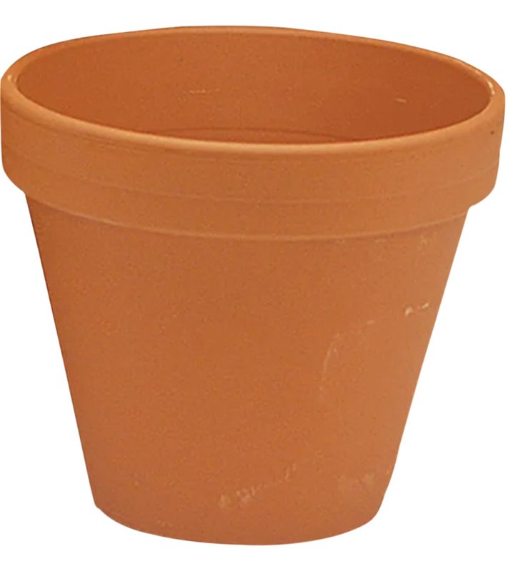 Ceramo S-8 Pot, 7-3/4 in Dia, 6-3/4 in H, Flower Design, Red Clay