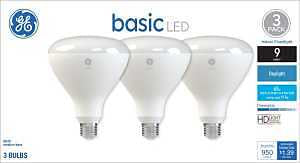 GE 46991 LED Light Bulb, Spot and Flood, BR40 Lamp, 65 W Equivalent, E26 Medium Screw-In Lamp Base, Yes, Frosted