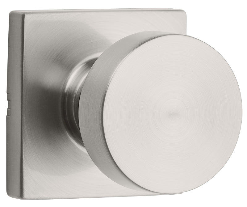 Weiser GA101 CBK15 SQ Passage Door Knob, Zinc, Satin Nickel