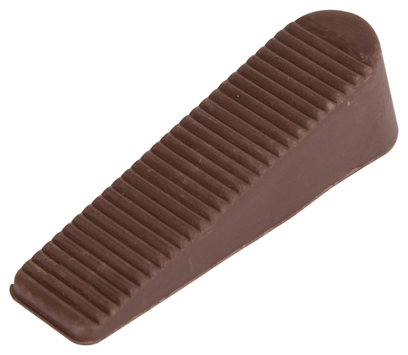 Prosource FE-50924-PS Door Stop, 1 in W x 4 in L x-1/4 in H Projection, Rubber, Brown