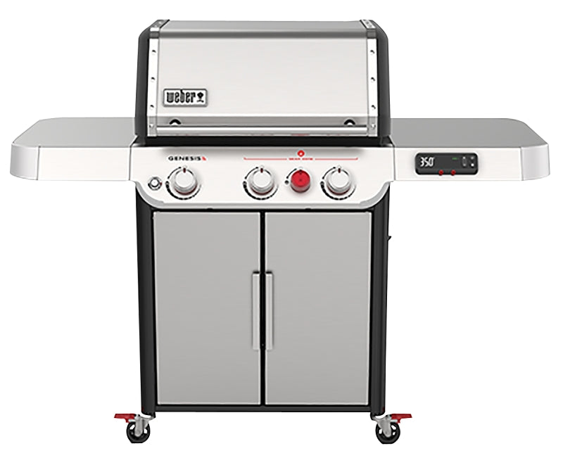 Weber GENESIS SX-325s Series 35500001 Smart Gas Grill, 39,000 Btu, Liquid Propane, 3-Burner, Smoker Included: No