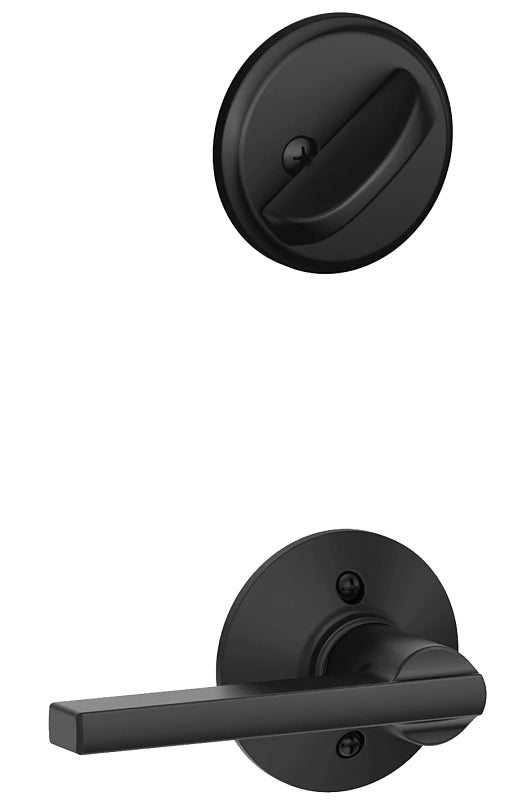 Schlage F Series F59 LAT 622 Lever Trim Set, 1 Grade, Mechanical Lock, Different Key, Metal, Matte Black, Lever Handle
