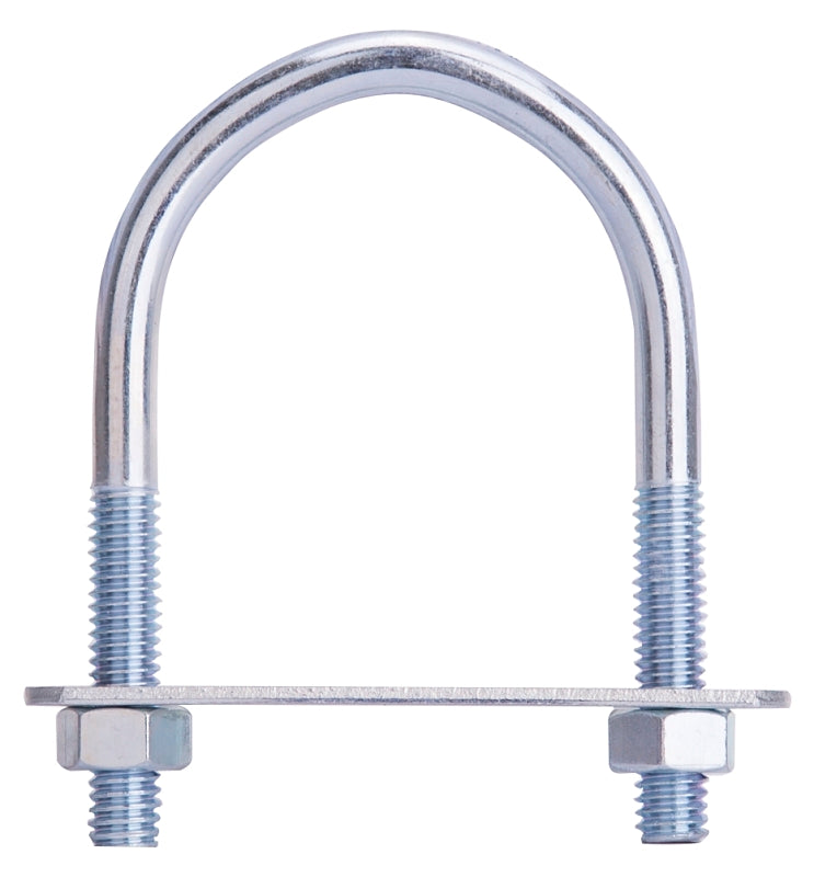 ProSource LR346 U-Bolt, 5/16 in Thread, 1-1/2 in L Thread, Steel, Zinc