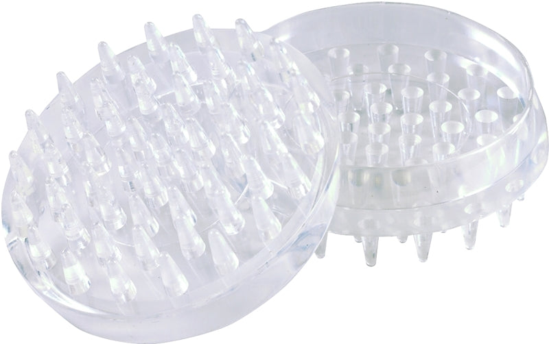 Shepherd Hardware 9082 Caster Cup, Plastic, Clear, 4/PK