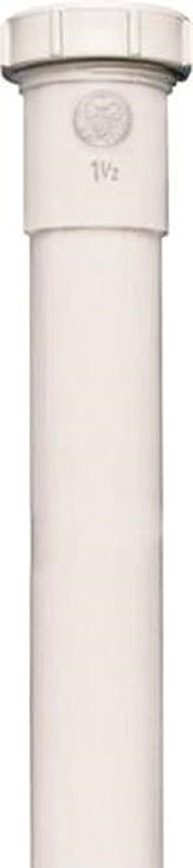 Plumb Pak PP55-12W Pipe Extension Tube, 1-1/2 in, 12 in L, Slip Joint, Polypropylene, White