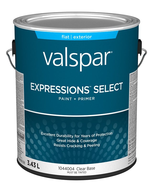 Expressions Select 029.1044004.007 Exterior Latex Paint and Primer, Acrylic, Flat, Clear, 1 gal