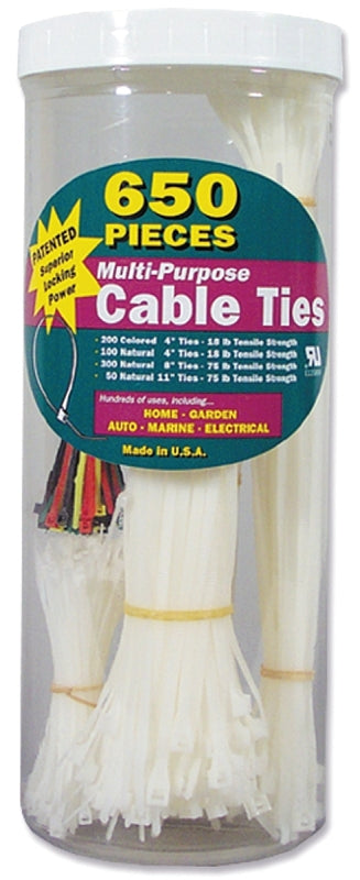 65001 CABLE TIE ASSORTED 650PC