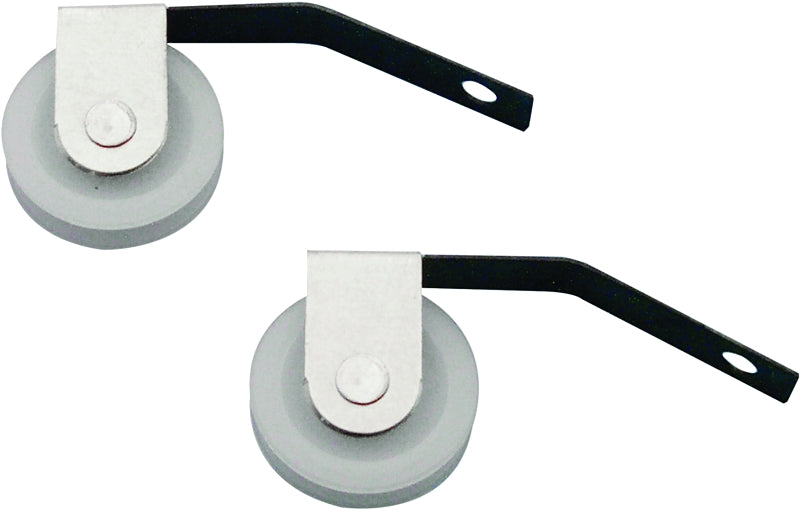 Prime-Line B 609 Roller Assembly, 1 in Dia Roller, 1/4 in W Roller, Nylon/Steel, White, 2-Roller