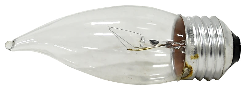 Sylvania 13433 Incandescent Lamp, 15 W, B10 Lamp, Medium Lamp Base, 70 Lumens, 2850 K Color Temp, 1500 hr Average Life