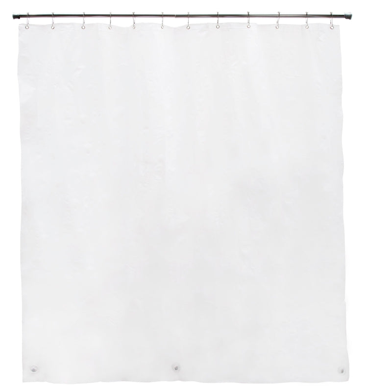 Kenney KN61440 Shower Liner, 72 in L, 70 in W, PEVA, White