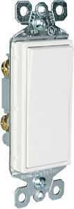 Legrand radiant TM870WCC10 Paddle Switch, 15 A, 120/277 VAC, Push Wire, Side Wire Terminal, White