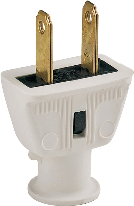 Eaton Wiring Devices 183W-BOX Electrical Plug, 2 -Pole, 15 A, 125 V, NEMA: NEMA 5-15, White