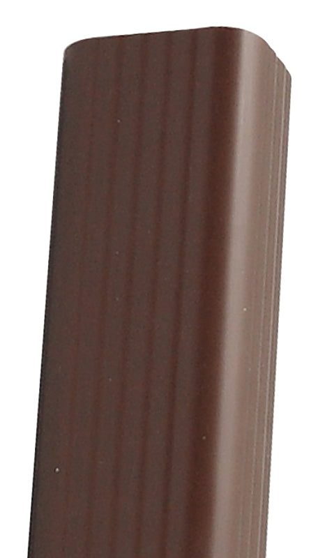 Amerimax M1593 Roofing Gutter, 10 ft L, 3 in W, Vinyl, Traditional Brown