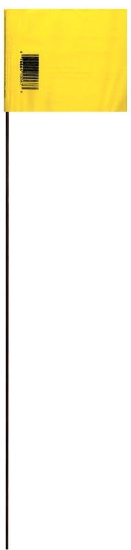 Hy-Ko SF-21/YL Safety/Boundary Stake Flag, 21 in L, 1-1/2 in W, Yellow, Vinyl