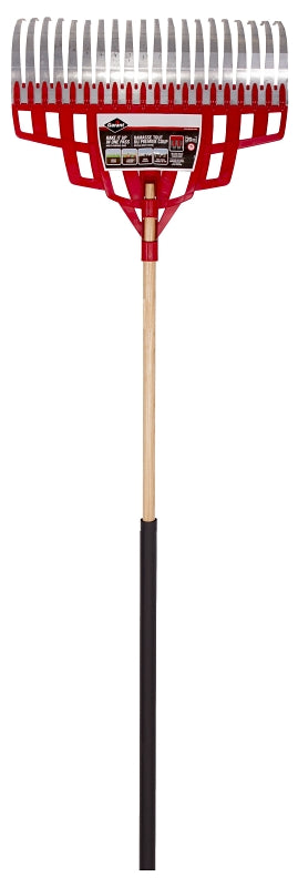 Garant GLR20SPC Leaf Rake, Steel Tine, 15 in L Tine, 20-Tine, Hardwood Handle, 51 in L Handle