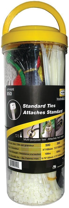 Tradeselect CTB850 Cable Tie, Nylon, Assorted