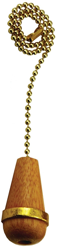 FA50 12IN FAN PULL WOOD/BRASS