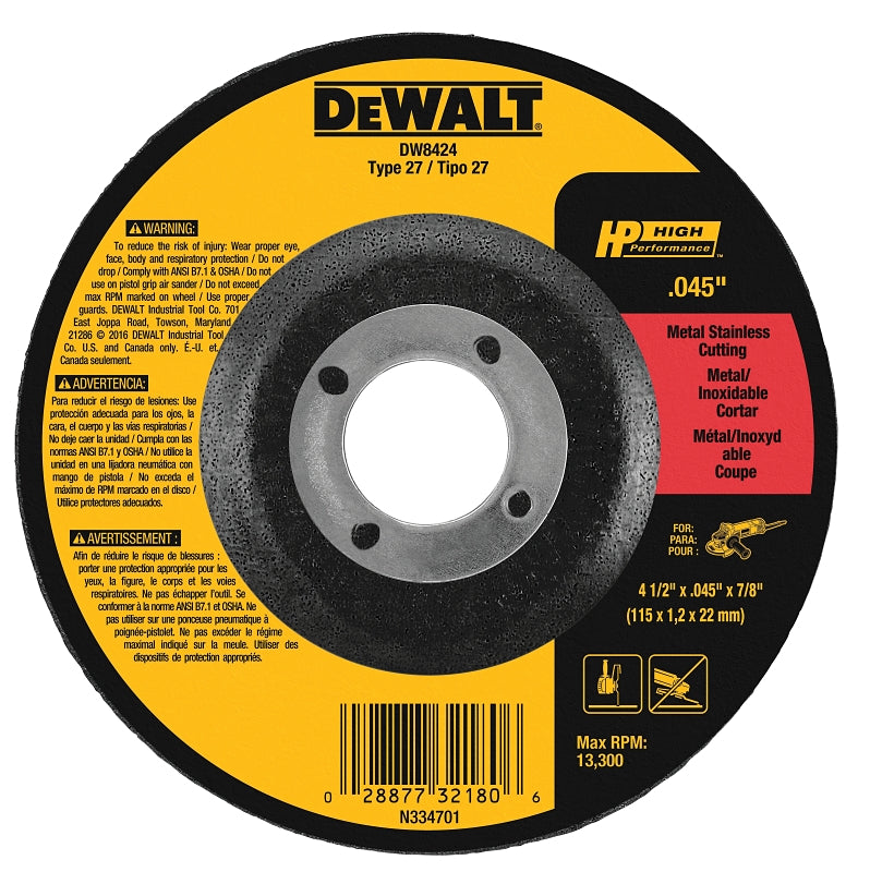 DW8424 WHEEL DEPRES CTNR 4.5IN
