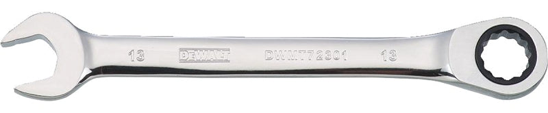 DeWALT DWMT72301OSP Combination Wrench, Metric, 13 mm Head, 6-15/32 in L, 12-Point, Chrome, Comfort-Grip Handle