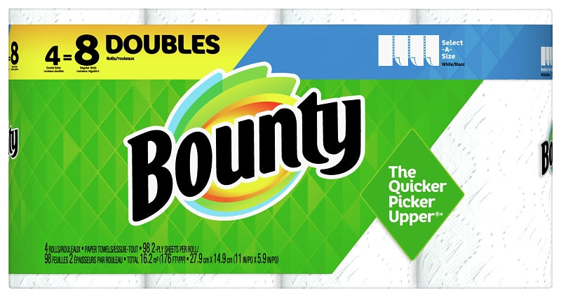 Bounty 66575 Paper Towel, 2-Ply, 4/PK