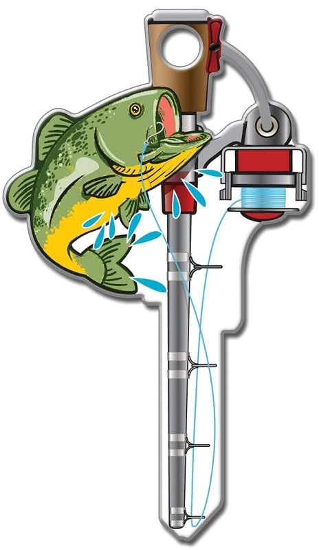 Lucky Line Key Shapes Series B117S Key Blank, Brass, Enamel, For: Schlage Locks