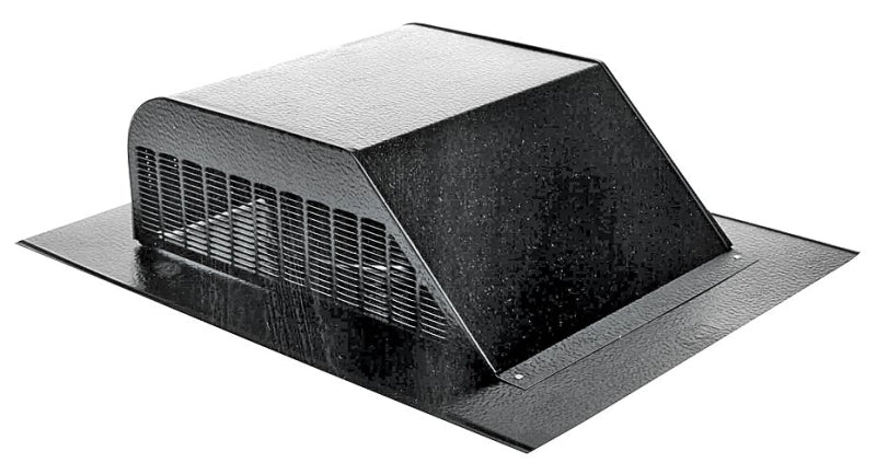 Lomanco LomanCool 750B Static Roof Vent, 16 in OAW, 50 sq-in Net Free Ventilating Area, Aluminum, Black