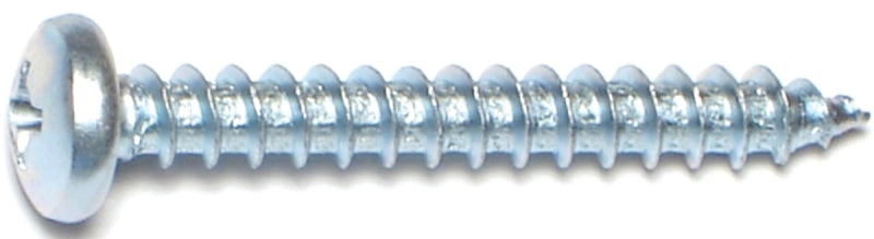 Midwest Fastener 03252 Screw, #10 Thread, Coarse Thread, Pan Head, Phillips Drive, Self-Tapping, Sharp Point, Steel, 100/PK