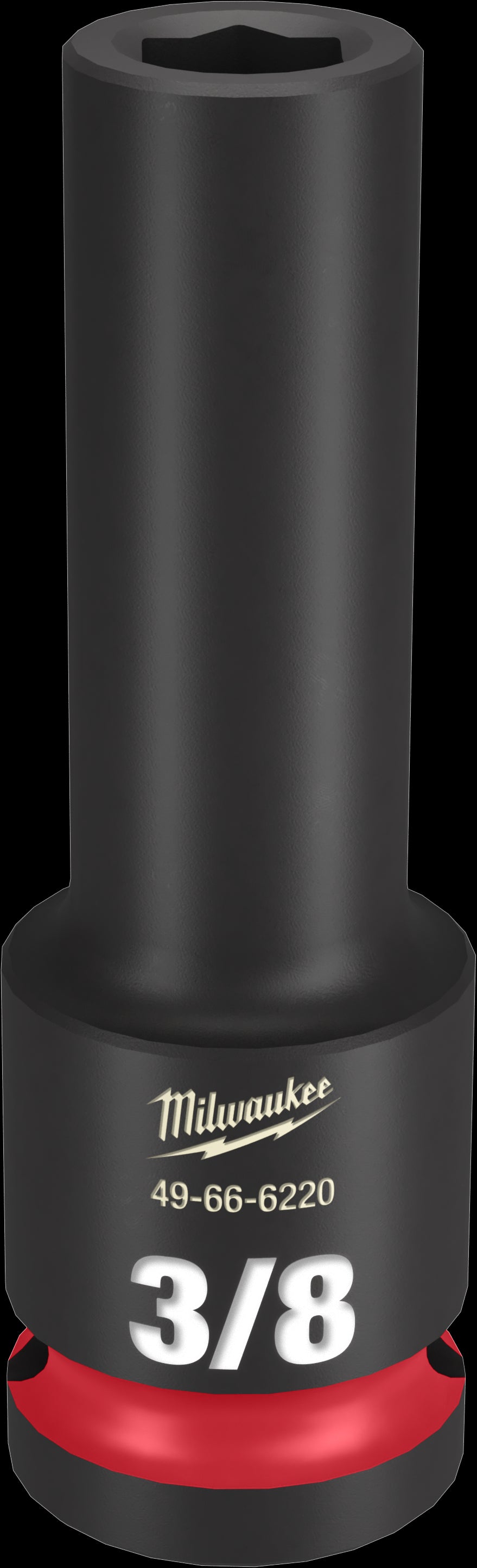 Milwaukee SHOCKWAVE Impact Duty Series 49-66-6220 Deep Impact Socket, 3/8 in Socket, 1/2 in Drive, Square Drive