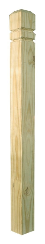 UFP 231685 Colonial Newel Post, 54 in L Nominal, 4 in W Nominal, 4 in Thick Nominal
