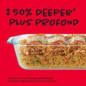 Pyrex 1134581 Deep Dish Oblong Baker, 3 L