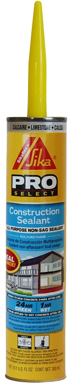 SIKA SIKAFLEX PRO SELECT Series 515308 Construction Sealant, Limestone, 10.1 oz, Cartridge