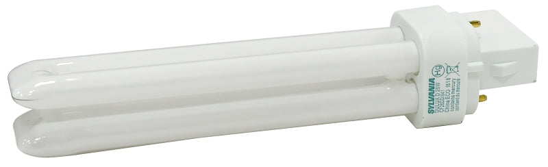 Sylvania 20481 Compact Fluorescent Bulb, 26 W, T12 Lamp, G24D-3 Lamp Base, 1470 Lumens, 4100 K Color Temp
