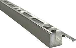Emser Tile Signature Series ZBL300-420B-10025 Edge Protector Trim, Aluminum, Brushed Nickel