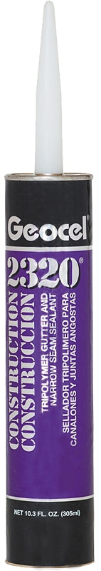 Geocel 2321 Series GC67102 Gutter and Narrow Seam Sealant, Aluminum Gray, Liquid, 10.3 oz Cartridge
