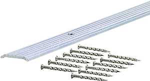 M-D 78048 Seam Binder, 36 in L, 3/4 in W, Fluted Surface, Aluminum, Mill/Silver