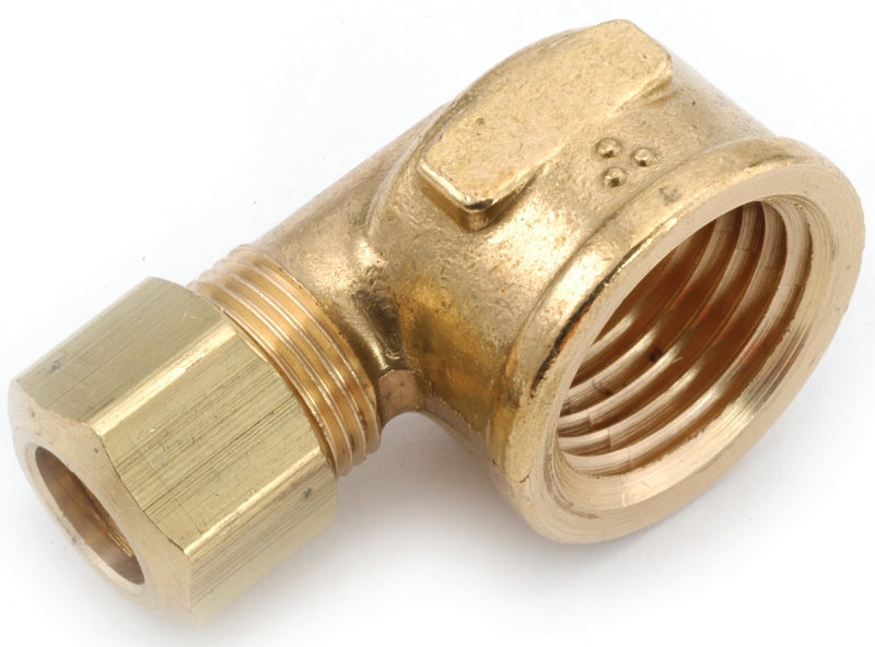 Anderson Metals 750070-0808 Tube Elbow, 1/2 in, 90 deg Angle, Brass, 200 psi Pressure