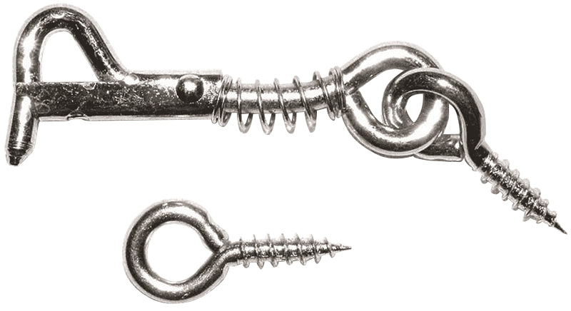 ProSource Gate Hook and Eye, 1/8 in Dia Wire, 2 in L, Steel