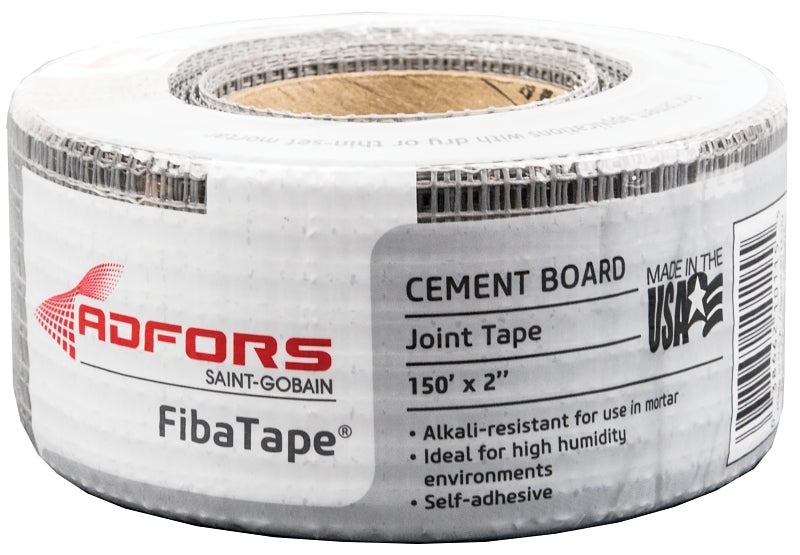 Adfors FDW8436-U Cement Board Tape Wrap, 150 ft L, 2 in W, Gray