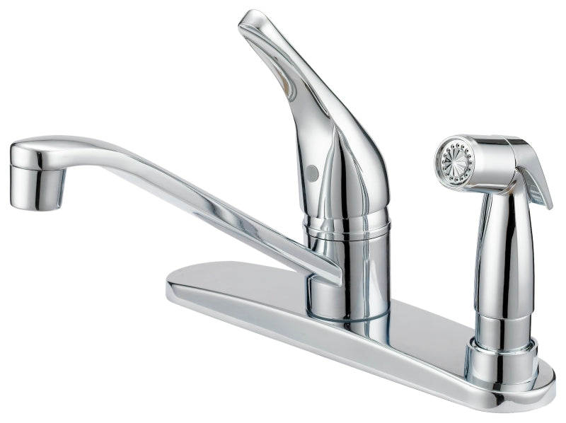 Boston Harbor FS610045CP Kitchen Faucet, 1.8 gpm, 1-Faucet Handle, 4-Faucet Hole, Metal/Plastic, Chrome Plated
