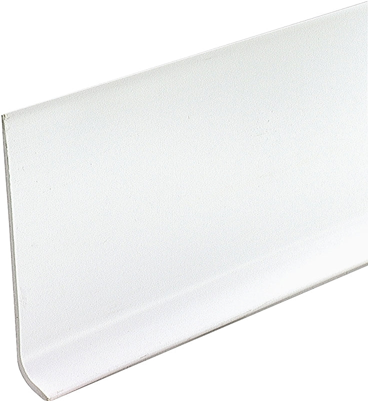 M-D 75317 Wall Base, 4 ft L, 4 in W, Vinyl, White