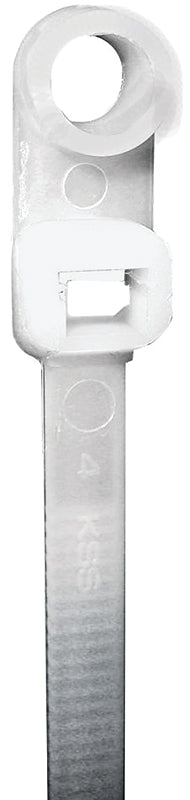 Tradeselect CTH87P100 Mounting Head Tie, 2.05 in Max Bundle Dia, Nylon, Natural