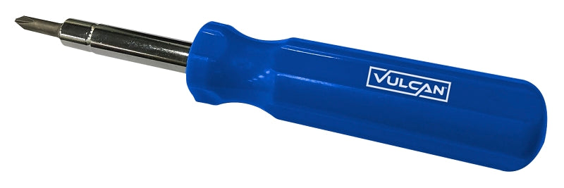 Vulcan Multi-Bit Screwdriver, Slotted, Phillips, Nutdriver Drive, 7-1/4 in OAL, Plastic Handle