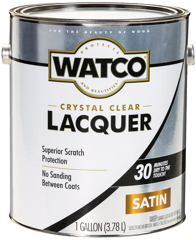 WATCO 63231 Lacquer, Liquid, Clear, 1 gal, Can